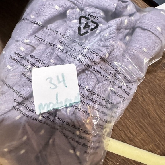 Madewell Smocked-Waist Crop Top in Textured Dot Size Xs Purple New Polka Dot - Picture 8 of 8